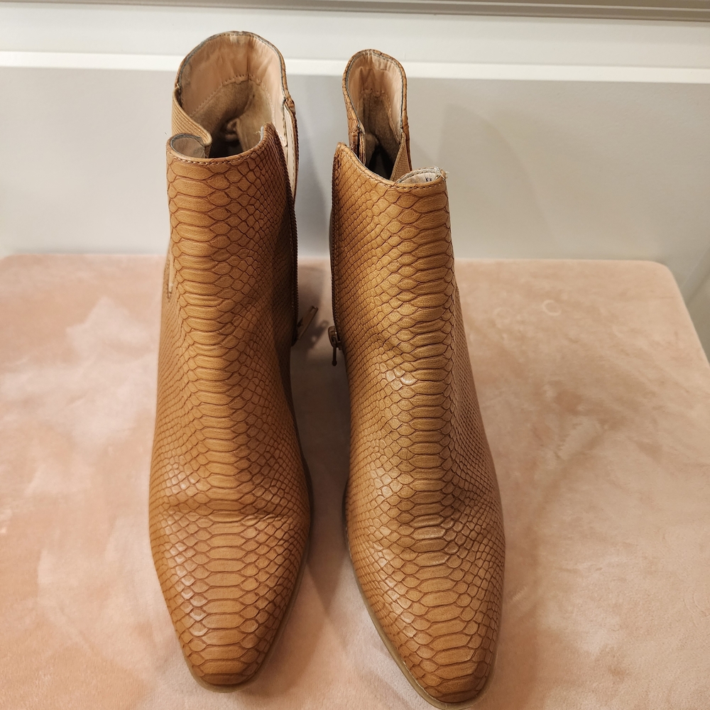 The Limited Brown Textured Ankle Booties